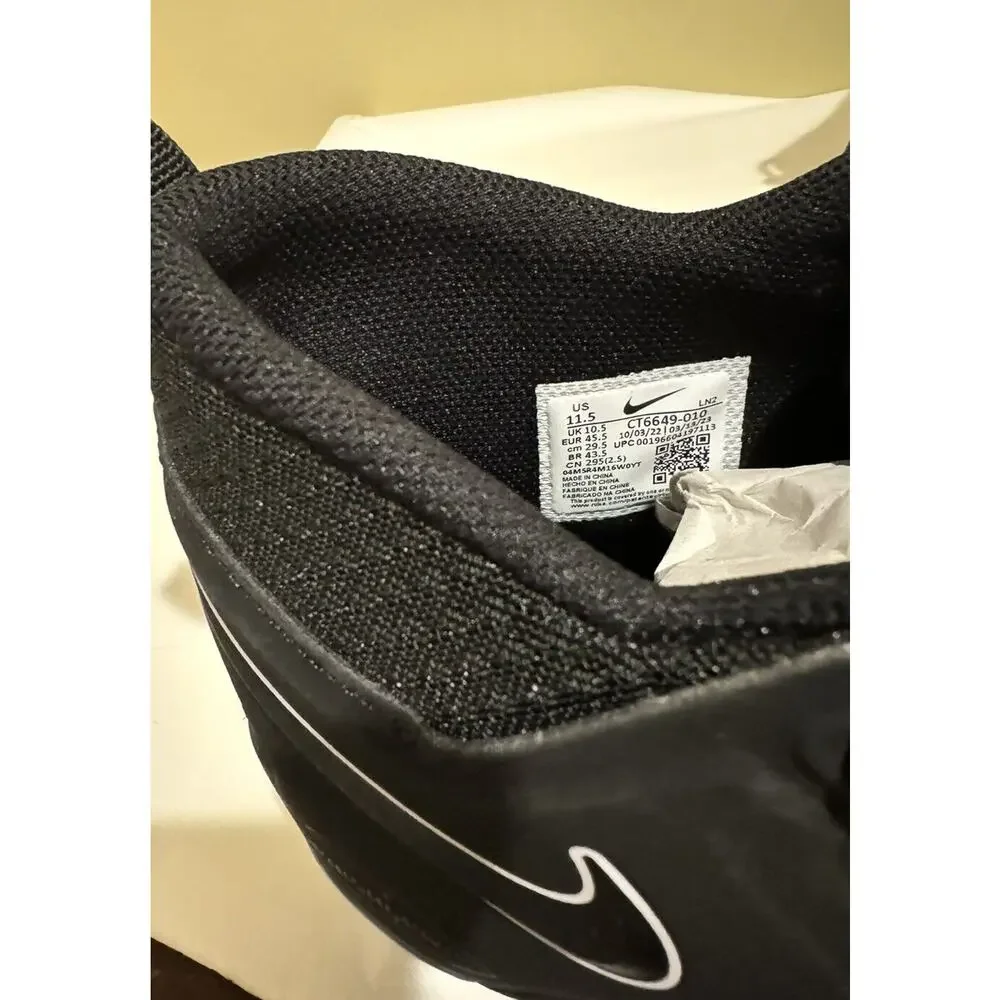 Nike Alpha Menace Pro 3 NEW! Black White Gray Football Cleats Mens 11.5 - Picture 9 of 9